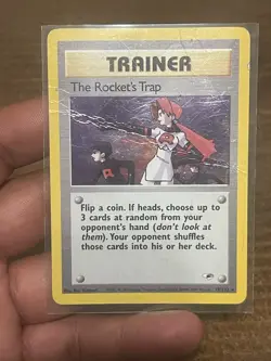 The Rockets Trap Trainer Holo Card Gym Heroes 19/132 Heavily played/Damaged - Image 1