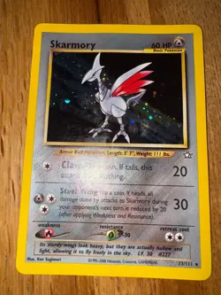 Pokemon TCG Neo Genesis Skarmory Card 13/111 Excellent Condtion Holo Foil - Image 1