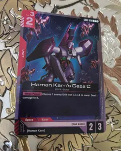Gundam Card Game Haman Karn's Gaza C Dual Impact Rare GD02-039 R - Image 1