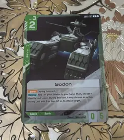 Gundam Card Game Dual Impact Rare Sodon GD02-123 R Foil Base - Image 1
