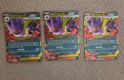 Mega Gengar ex 056/094 Me02: Phantasmal Flames Holo Double Rare -Lot Of 3 Cards - Image 1