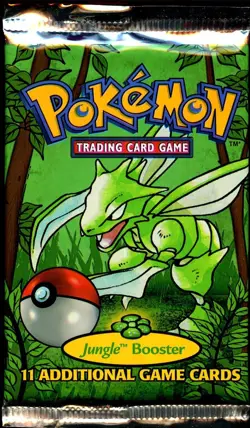 JUNGLE (Scyther Art) SEALED Booster Pack WOTC Pokemon Cards - Image 2