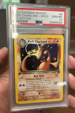 PSA 10 GEM MINT Dark Charizard 4/82 SWIRL HOLO RARE 1st Edition Pokemon Card 084 - Image 5