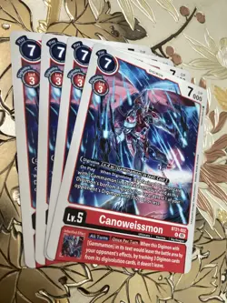 Digimon Card Game Playset Canoweissmon BT21-022 U World Convergence - Image 1