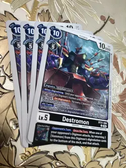 Digimon Card Game Playset Destromon BT21-060 U World Convergence - Image 1