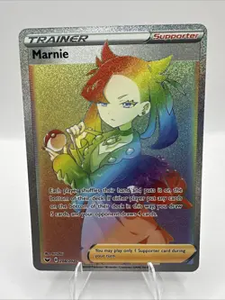 Marnie Trainer Sword & Shield Rainbow Secret Rare Card 208/202 Pokemon - Image 1