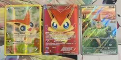Victini Full Art 98/101, Promo XY117, and SVP Black Star Promo - 3 card lot - Image 1