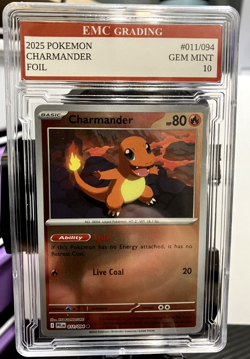 CHARMANDER 2025 HOLO FOIL #011/94 Pokemon Card GRADED 10 TCG CCG - Image 1