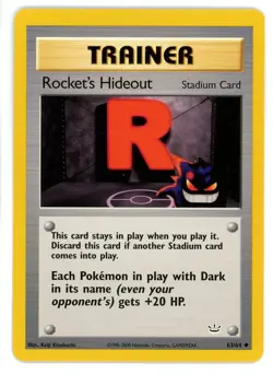 Rocket's Hideout 63/64 Neo Revelation Pokemon Card - Image 1
