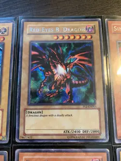 Yugioh 6 Card Vintage Promo Lot - Blue Eyes, Red Eyes, And More - Image 3
