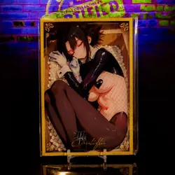 Bunny Caulifla Waifu Trading Card A6 Oversized Gold Glitter Frame Dragon Ball Z - Image 1