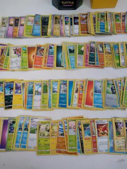 Large Pokemon Card Bundle with Tin and Pikachu Deck Box - Image 3