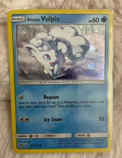 Pokemon Card TCG Alolan Vulpix 21a/145 Cosmos Holo Promo NM - Image 1