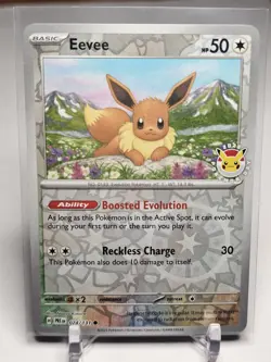 Prismatic Evolutions Eevee 2025 Pokemon Day Promo Card 074/131 Reverse holo - Image 1