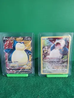 Pokemon TCG Snorlax v Full Art Card #197/202 & Snorlax Emersive Art TG10/TG30 - Image 1