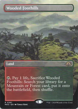 Wooded Foothills (Borderless) 361 R MH3 NM - Image 1