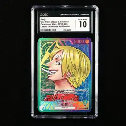 CGC 10 GEM MINT 2022 One Piece CHN Sanji OP02-026 L (Alt Art) - Image 1