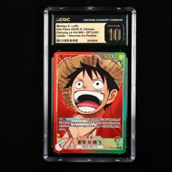 CGC 10 PRISTINE 2025 One Piece CHN Monkey D. Luffy OP13-001 L (Alt Art)(1) - Image 1