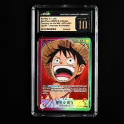 CGC 10 PRISTINE 2025 One Piece CHN Monkey D. Luffy OP13-001 L (Alt Art)(1) - Image 2