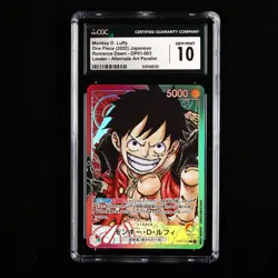 CGC 10 GEM MINT 2022 One Piece JPN Monkey D. Luffy OP01-003 L (Alt Art) - Image 2