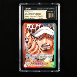 CGC 10 PRISTINE 2022 One Piece JPN Trafalgar Law OP01-002 L (Alt Art) - Image 1