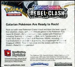 SWSH Rebel Clash SEALED Booster Box (36 Packs of Pokemon Cards) - Image 4