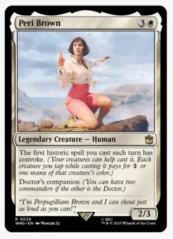 Peri Brown (Foil) #26 Doctor Who Collector's Edition Magic Card NM - Image 1