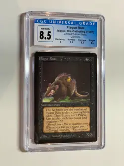 Plague Rats MTG Beta Magic the Gathering with Sub-Grades CGC 8.5 220 - Image 1
