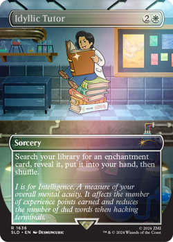 ☢Secret Lair x Fallout S.P.E.C.I.A.L. Special FOIL Idyllic Tutor Propaganda MTG - Image 4