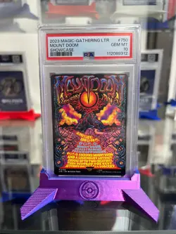 2023 Magic The Gathering Lord of The Rings Mount Doom #750 Showcase PSA 10 - Image 1