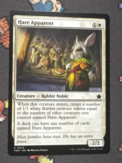 Hare Apparent Common Creature - Rabbit Noble 0015 Foundations MTG - Image 1
