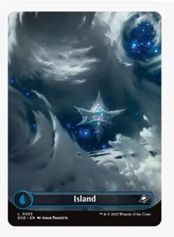 MTG Island #263 (FOIL) (Borderless) Edge of Eternities (EOE) Near Mint NM - Image 1