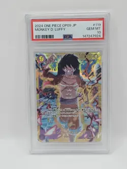 One Piece Monkey D. Luffy OP09-119 SEC Emperors in the New World JAP PSA 10 - Image 3