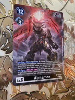 Digimon Card Game Alphamon BT13-075 SR Participation Promo - Image 1