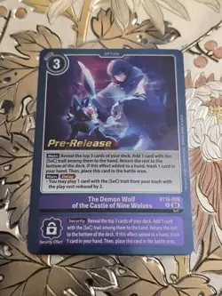 The Demon Wolf of the Castle of Nine Wolves Pre-Release Card BT16-099 - Image 1