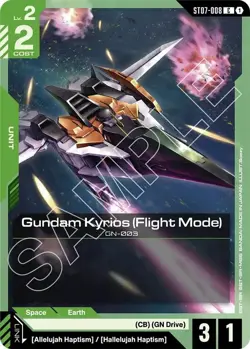 Gundam Card Game Gundam Kyrios Flight Mode Starter 07: Celestial Drive ST07-008 - Image 1
