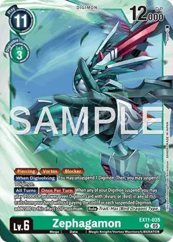 Digimon Card Game Single Zephagamon Rare Dawn of Liberator EX11-035 R NM - Image 1