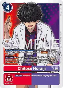 Digimon Card Game Single Chitose Horaiji Uncommon Dawn of Liberator EX11-055 - Image 1