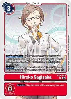 Digimon Card Game Hiroko Sagisaka Rare Time Stranger BT24-083 R - Image 1