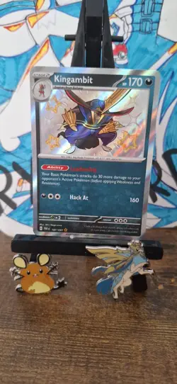 187/091 Kingambit -Shiny Rare Card-Paldean Fates : Pokemon TCG-NM - Image 2