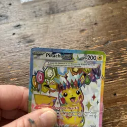 Pokemon Pikachu Ultra Rare Holo Card 219/191 Surging Sparks - Image 2