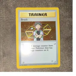 Pokemon Brock Gym Heroes Holo Rare Unlimited Trainer 015/132 2000 Card - Image 1