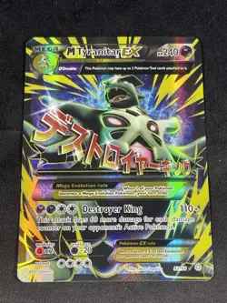 Pokemon M Tyranitar EX Full Art Ultra Rare Card 92/98 XY-Ancient Origins - Image 1
