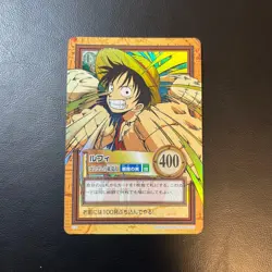 One Piece Carddass Hyper Battle Luffy C35 Gomu No Gunshuu Card Holo 2000 - Image 1
