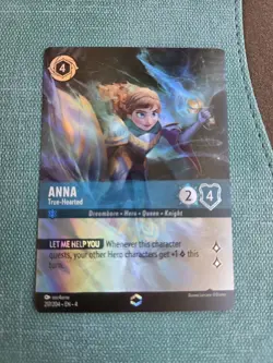 Disney Lorcana Anna True-Hearted Holo Card 217/204 Enchanted Ursula's Return - Image 1