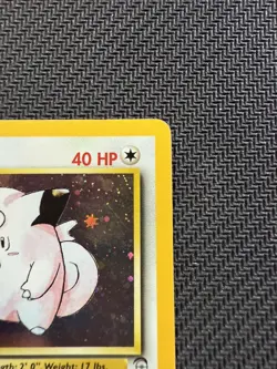 Clefairy 6/130 Holo Rare SWIRL Base Set 2 Pokemon Card - MP - Image 2