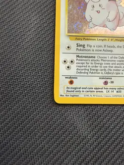 Clefairy 6/130 Holo Rare SWIRL Base Set 2 Pokemon Card - MP - Image 4
