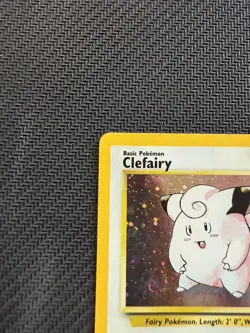 Clefairy 6/130 Holo Rare SWIRL Base Set 2 Pokemon Card - MP - Image 5