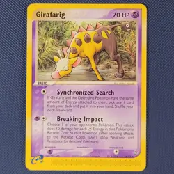 Girafarig 16/97 - EX Dragon - Rare Non Holo Pokemon Card - NM - Image 1