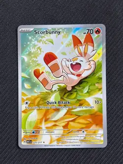 Pokemon Card Scorbunny 225/217 Illustration Rare Ascended Heroes NM - Image 1